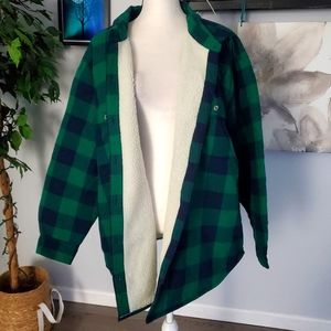 Natural Reflections Sherpa lined flannel jacket XXL